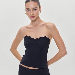 Frankie’s Bikinis Twilight Embroidered Corset Top